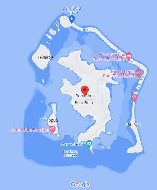 แผนที่เกาะโบรา โบร่า